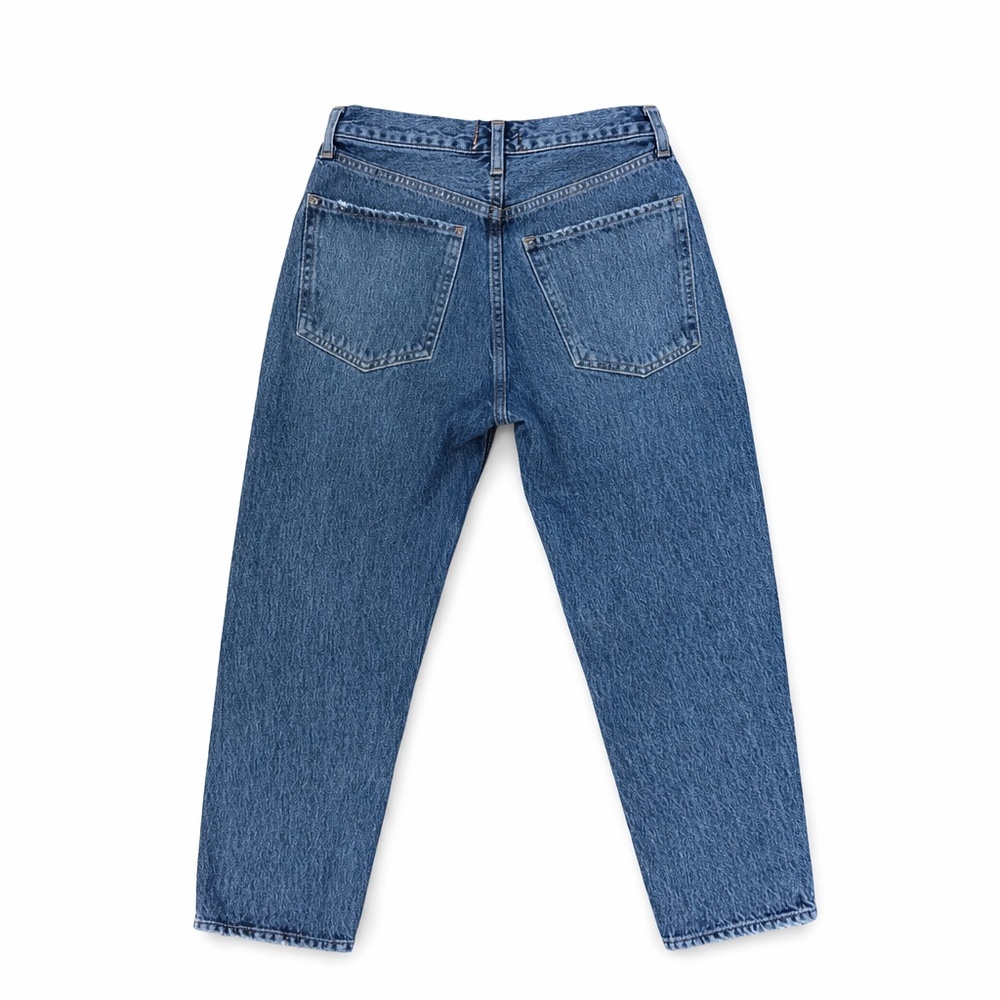Agolde Straight Leg Jeans in Medium Blue - Picture 4 of 11